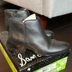 Sam Edelman Black Leather Ankle Boots